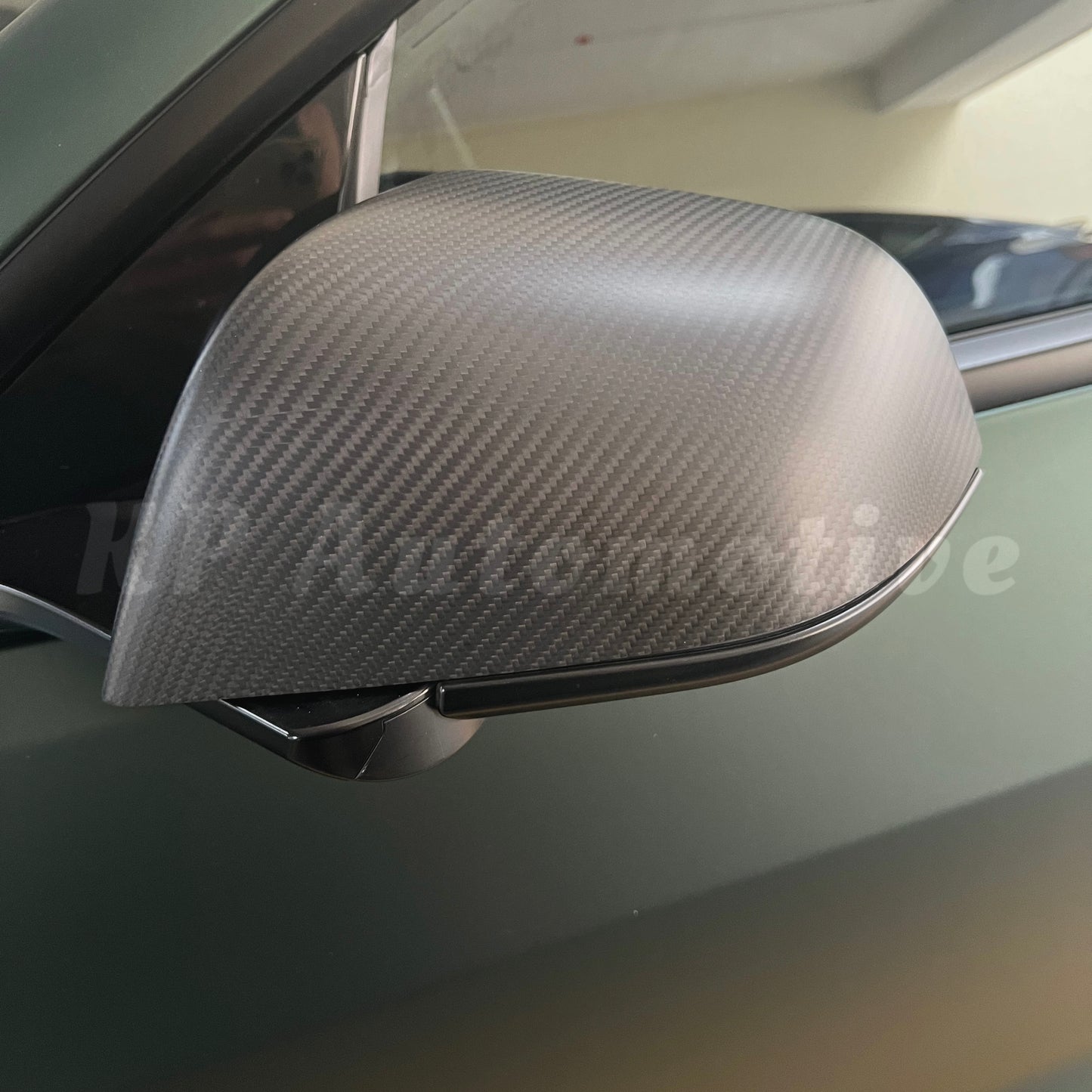 Model 3 Matte Carbon Replacement Mirror Cap