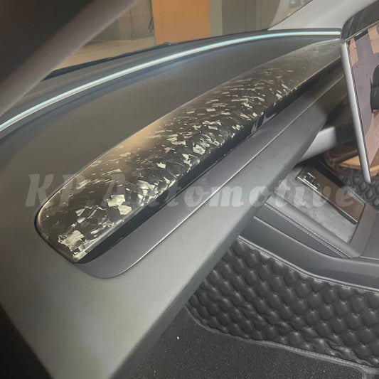 Matte Forged Carbon Replacement Dashboard for Model 3 Highland
